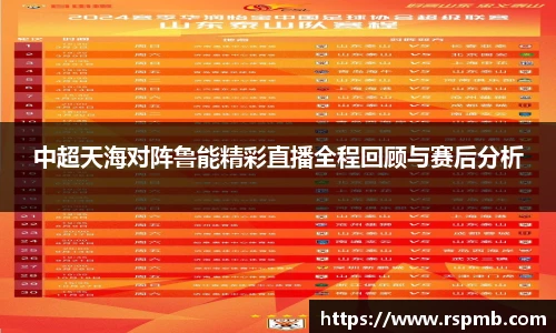 中超天海对阵鲁能精彩直播全程回顾与赛后分析